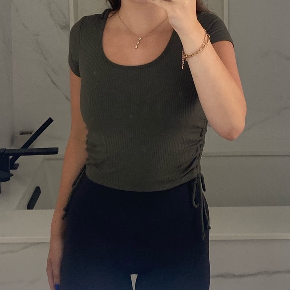 wild fable Tops - Army Green Wild Fable Tie Top